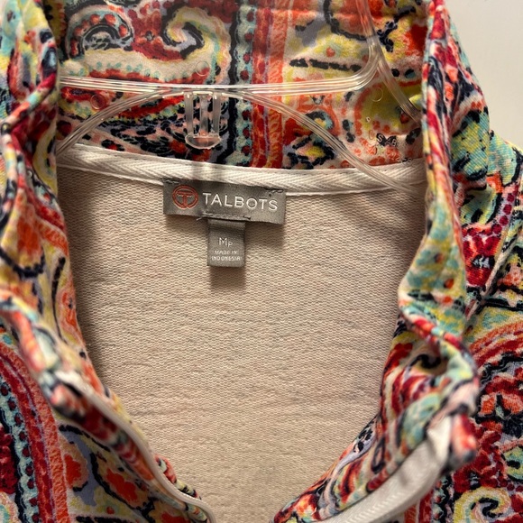 T by Talbots French terry 1/4 zip with kangaroo pocket. Great for spring! - Picture 3 of 4